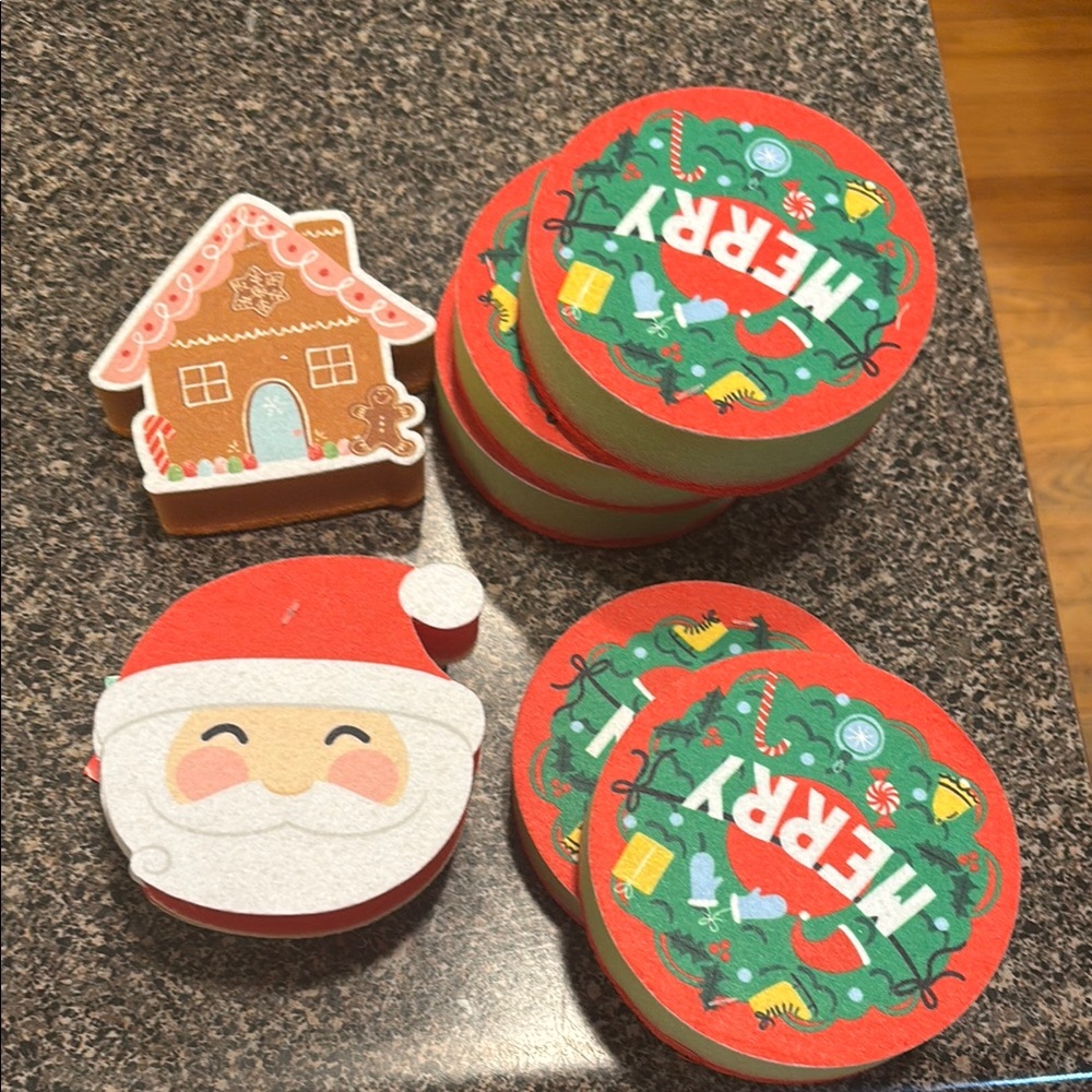 Festive holiday sponges Set - Red and Green